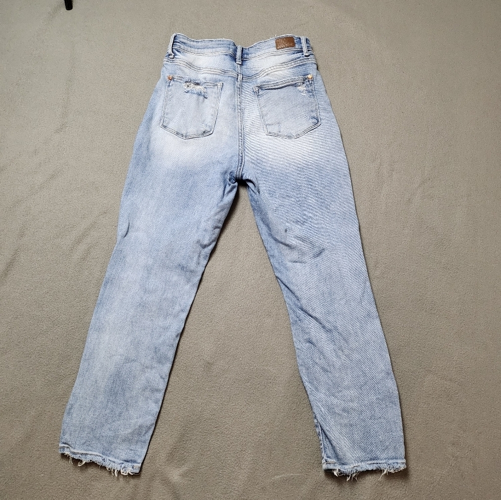 Judy Blue Distressed straight leg jeans Size 5 / 27 - Picture 2 of 12